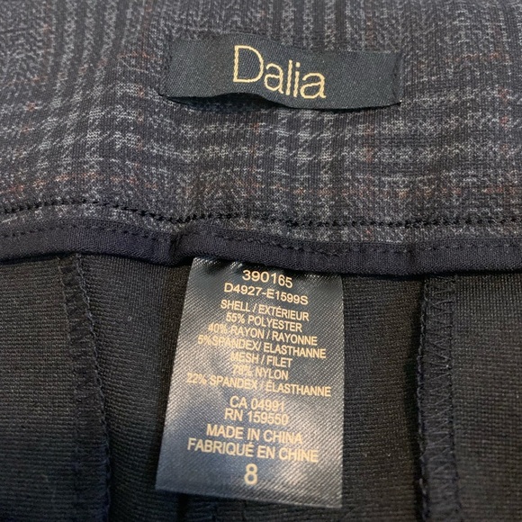 Dalia Black & Gray Plaid Dress Pants Size 8 - Picture 4 of 5